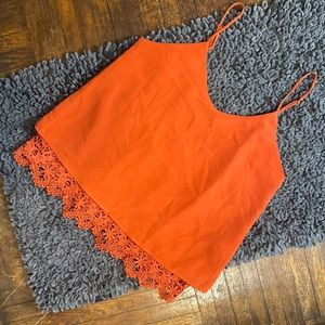 Franchesca’s Blue Rain Crotchet Trim Top